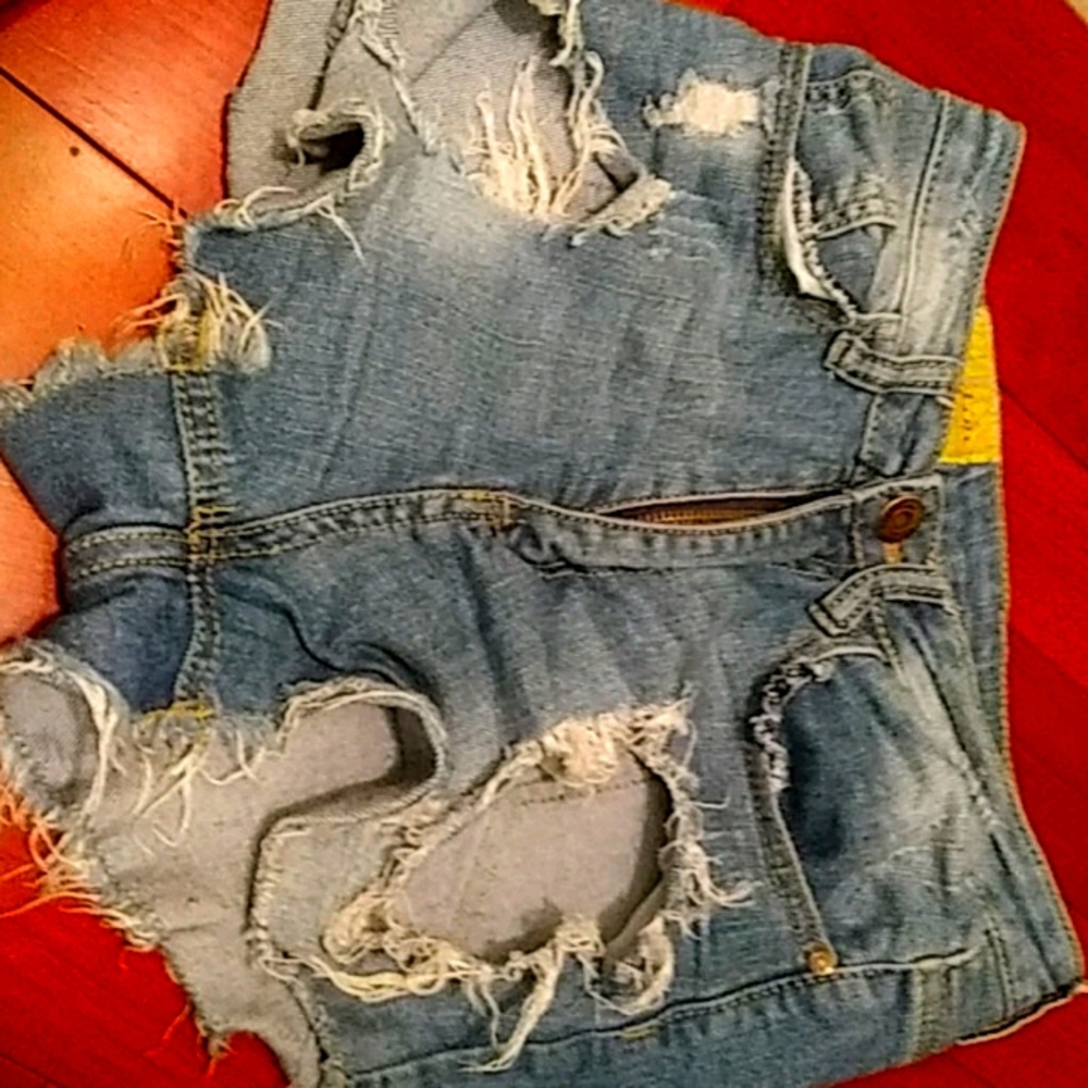 Blue jean shorts
